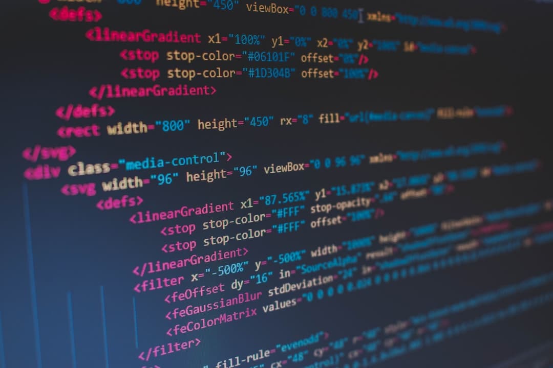A computer screen showing lines of HTML code.
